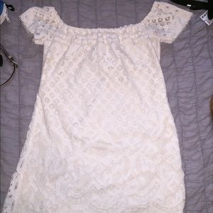 Lizard thicket boutique off the shoulder dress